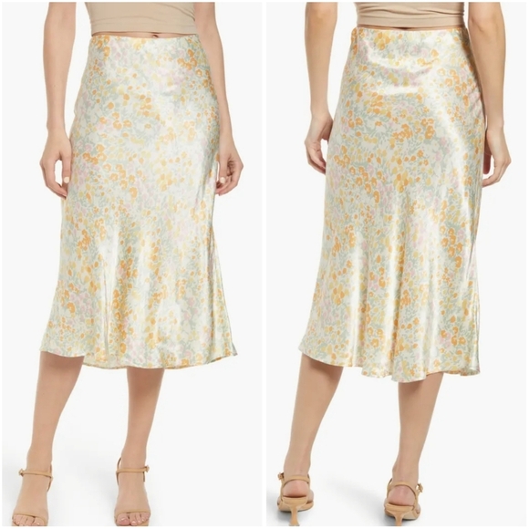 Rails Anya Satin Midi Skirt in Summer Meadow XS - Picture 1 of 9